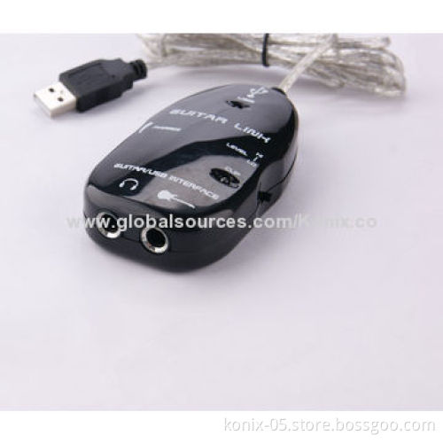 Portable guitar cable supports USB for irig mic